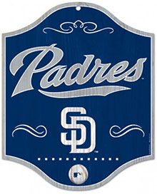 San Diego Padres wooden logo sign