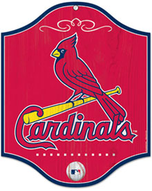 St. Louis Cardinals wooden logo sign