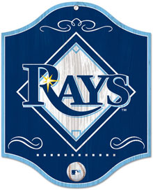 Tampa Bay Rays wooden logo sign