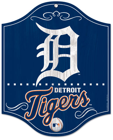 Detroit Tigers wood sign