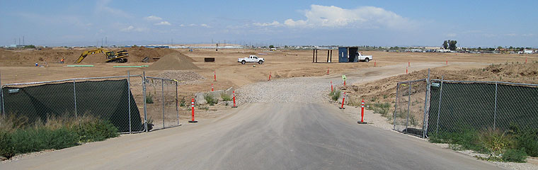 The main entrance to the future Glendale ballpark