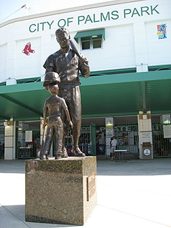 The Ted Williams statue became a City of Palms Park landmark in 2007