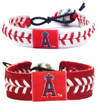 Angels baseball seam bracelets