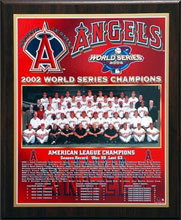 2002 Anaheim Angels champions plaque