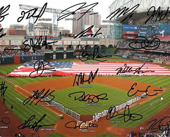 Minute Maid Park photo with signatures