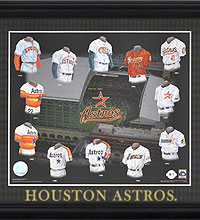 Houston Astros uniform evolution collage
