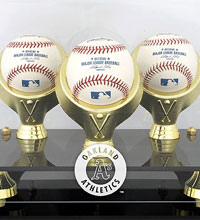 Oakland A's acrylic baseball display cases