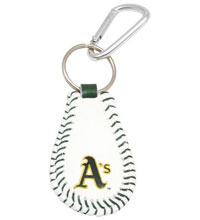 Oakland A's baseball key chain