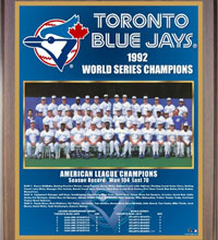 Toronto Blue Jays 1992 champions Healy plaque