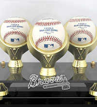 Atlanta Braves acrylic baseball display cases