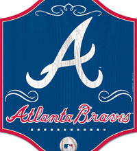 Atlanta Braves wooden sign