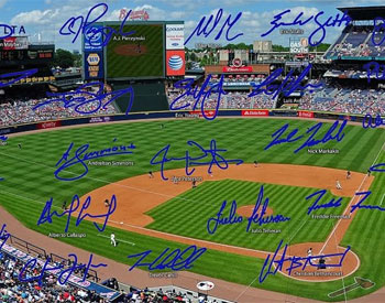 Turner Field photo with signatures