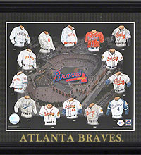 Atlanta Braves uniform evolution collage