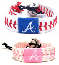 Atlanta Braves baseball seam bracelets