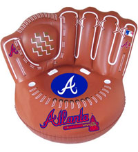 Braves inflatable baseball glove chair
