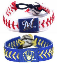 Milwaukee Brewers baseball seam bracelets