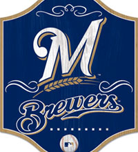 Milwaukee Brewers wooden sign