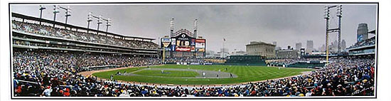 Comerica Park panoramic posters by Rob Arra