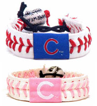 Chicago Cubs baseball seam bracelets