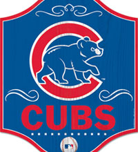 Chicago Cubs wooden sign