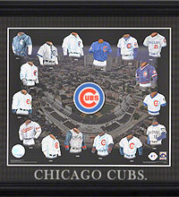 Chicago Cubs uniform evolution collage