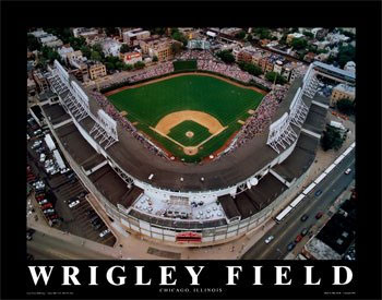 Wrigley Field aerial poster