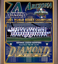 Arizona Diamondbacks 2001 champions Healy plaque