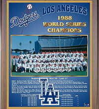 Los Angeles Dodgers 1988 champions Healy plaque