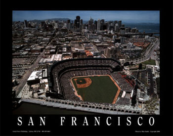AT&T Park aerial poster