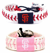 San Francisco Giants baseball seam bracelets
