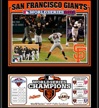 San Francisco Giants 2012 champions plaque
