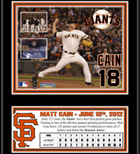 Matt Cain perfect game plaque