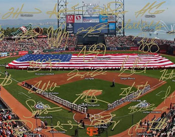 AT&T Park photo with signatures