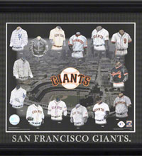 San Francisco Giants uniform evolution collage