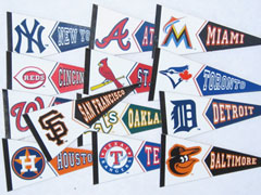 Team pennant magnets