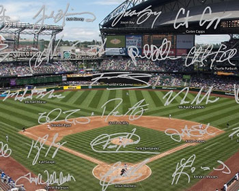 Safeco Field photo with signatures