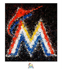 Miami Marlins team logo fine art