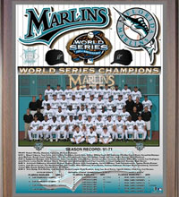 Florida Marlins 2003 champions Healy plaque