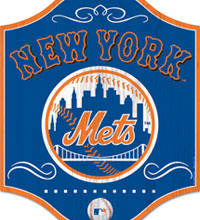 New York Mets wooden sign