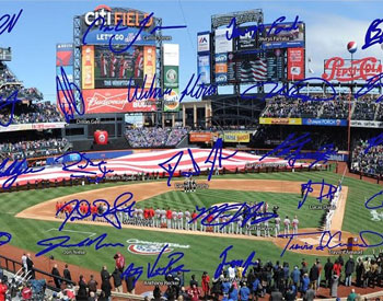 Citi Field photo with signatures