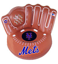 Mets inflatable baseball glove chair