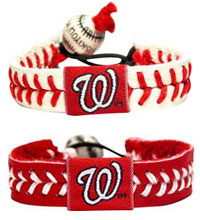 Washington Nationals baseball seam bracelets