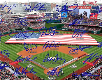 Nationals Park photo with signatures