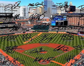 Camden Yards photo with signatures