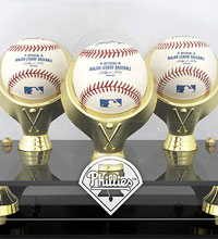 Phillies acrylic baseball display cases