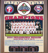 Philadelphia Phillies 2008 champions Healy plaque