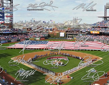 Citizens Bank Park photo with signatures