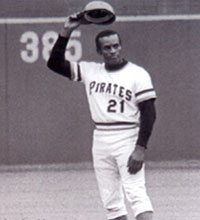 Vintage Roberto Clemente framed photo