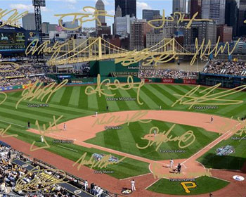 PNC Park photo with signatures