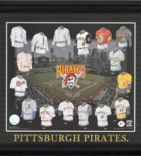 Pittsburgh Pirates uniform evolution collage